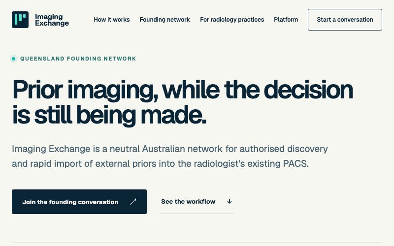 Screenshot of Imaging Exchange