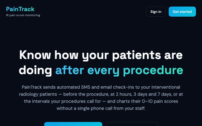 Screenshot of PainTrack